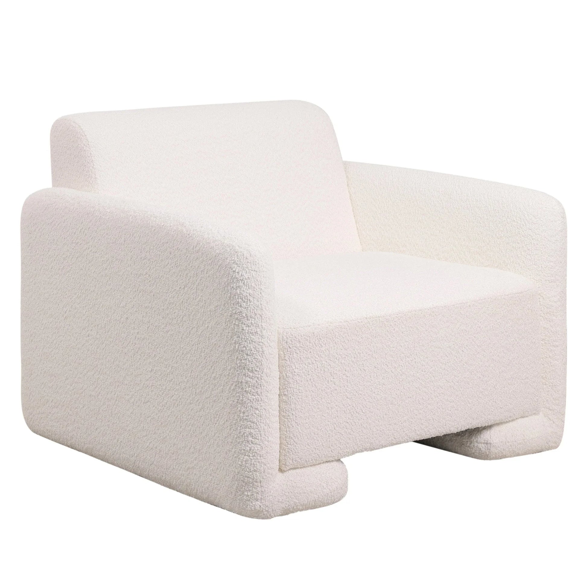 Nyta Accent Chair Upholstered in Linen/Boucle with Pine Wood Frame - Elax Furniture