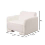 Nyta Accent Chair Upholstered in Linen/Boucle with Pine Wood Frame - Elax Furniture