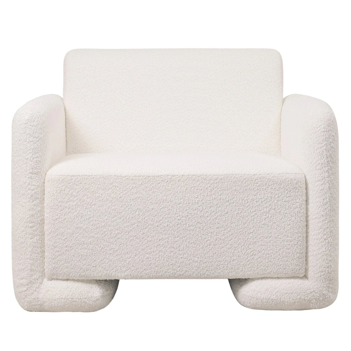 Nyta Accent Chair Upholstered in Linen/Boucle with Pine Wood Frame - Elax Furniture