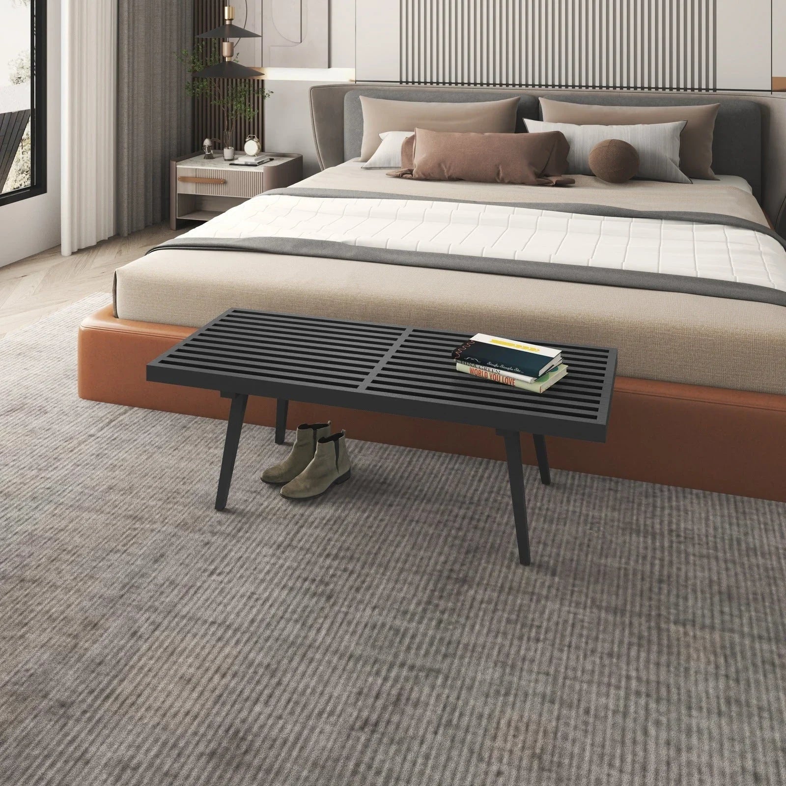 Mid-Century Inwood Platform Bench - Elax Furniture