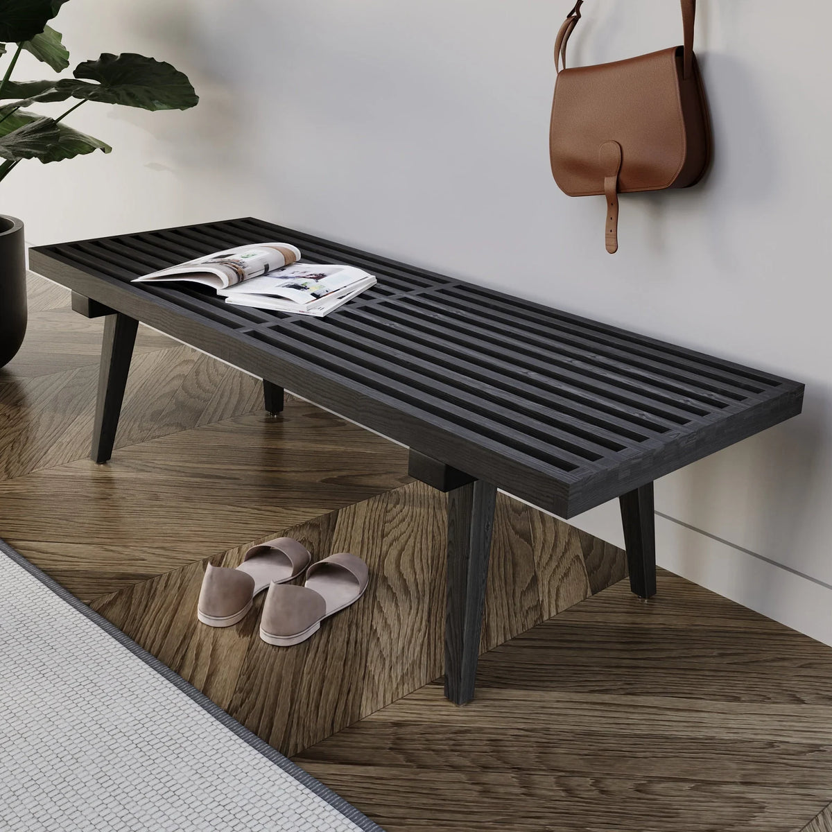 Mid-Century Inwood Platform Bench - Elax Furniture