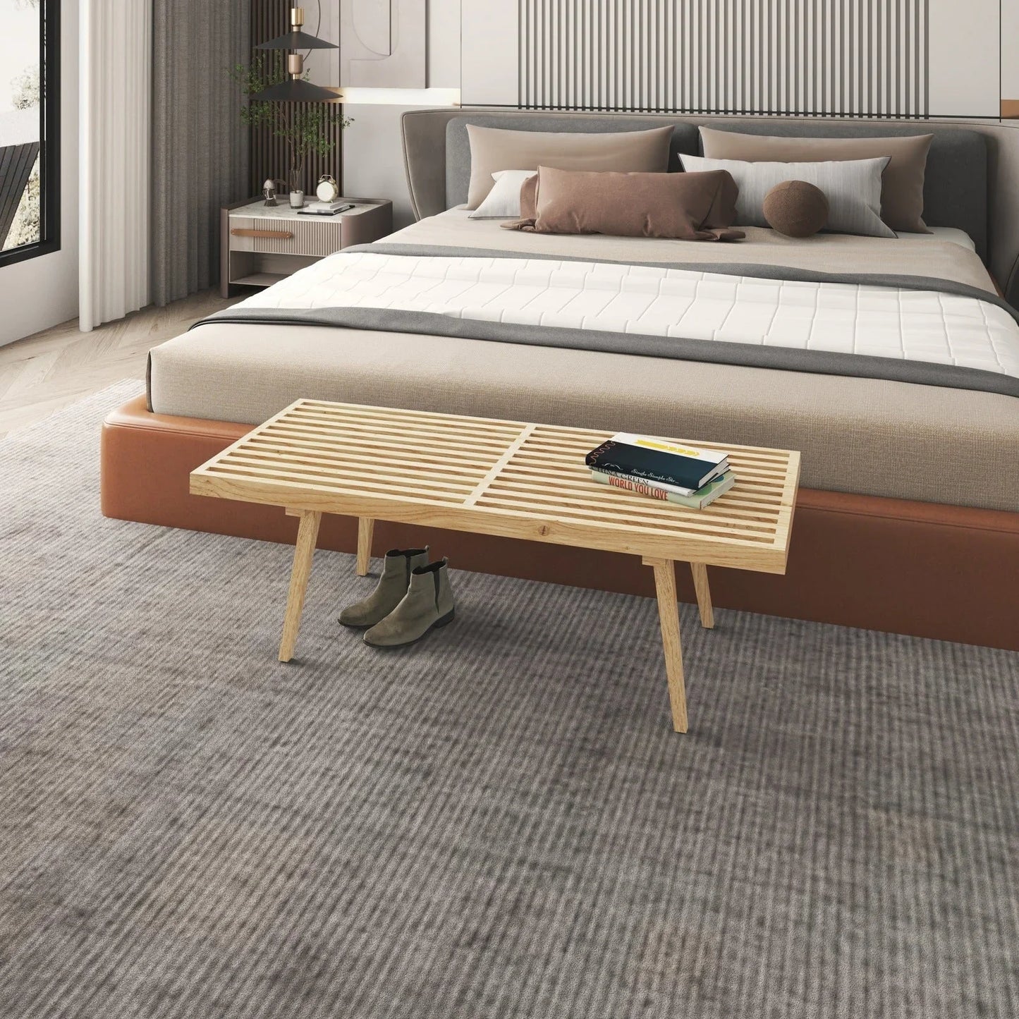 Mid-Century Inwood Platform Bench - Elax Furniture