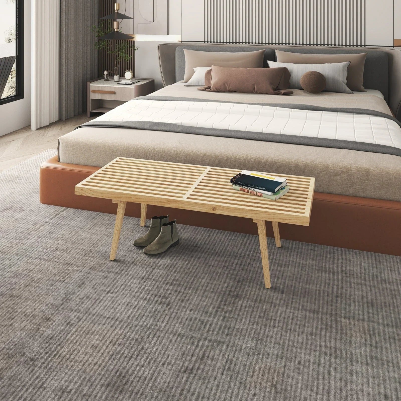 Mid-Century Inwood Platform Bench - Elax Furniture