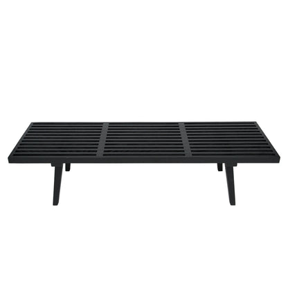 Inwood 5 Feet Platform Bench with Rubberwood Frame and Beech Wood Legs - Elax Furniture