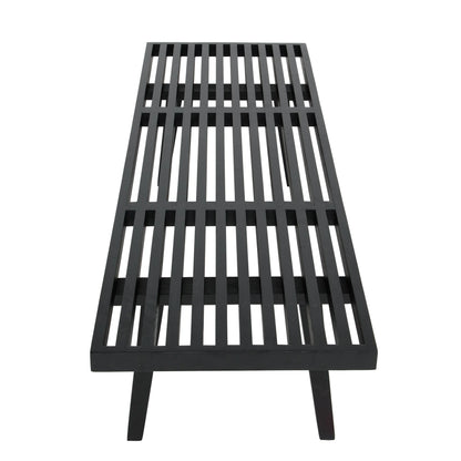 Inwood 5 Feet Platform Bench with Rubberwood Frame and Beech Wood Legs - Elax Furniture