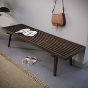 Inwood 5 Feet Platform Bench with Rubberwood Frame and Beech Wood Legs - Elax Furniture