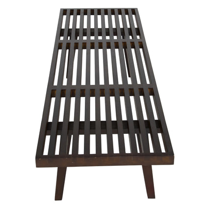 Inwood 5 Feet Platform Bench with Rubberwood Frame and Beech Wood Legs - Elax Furniture