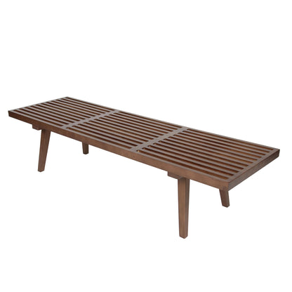 Inwood 5 Feet Platform Bench with Rubberwood Frame and Beech Wood Legs - Elax Furniture