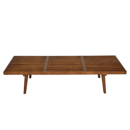 Inwood 5 Feet Platform Bench with Rubberwood Frame and Beech Wood Legs - Elax Furniture
