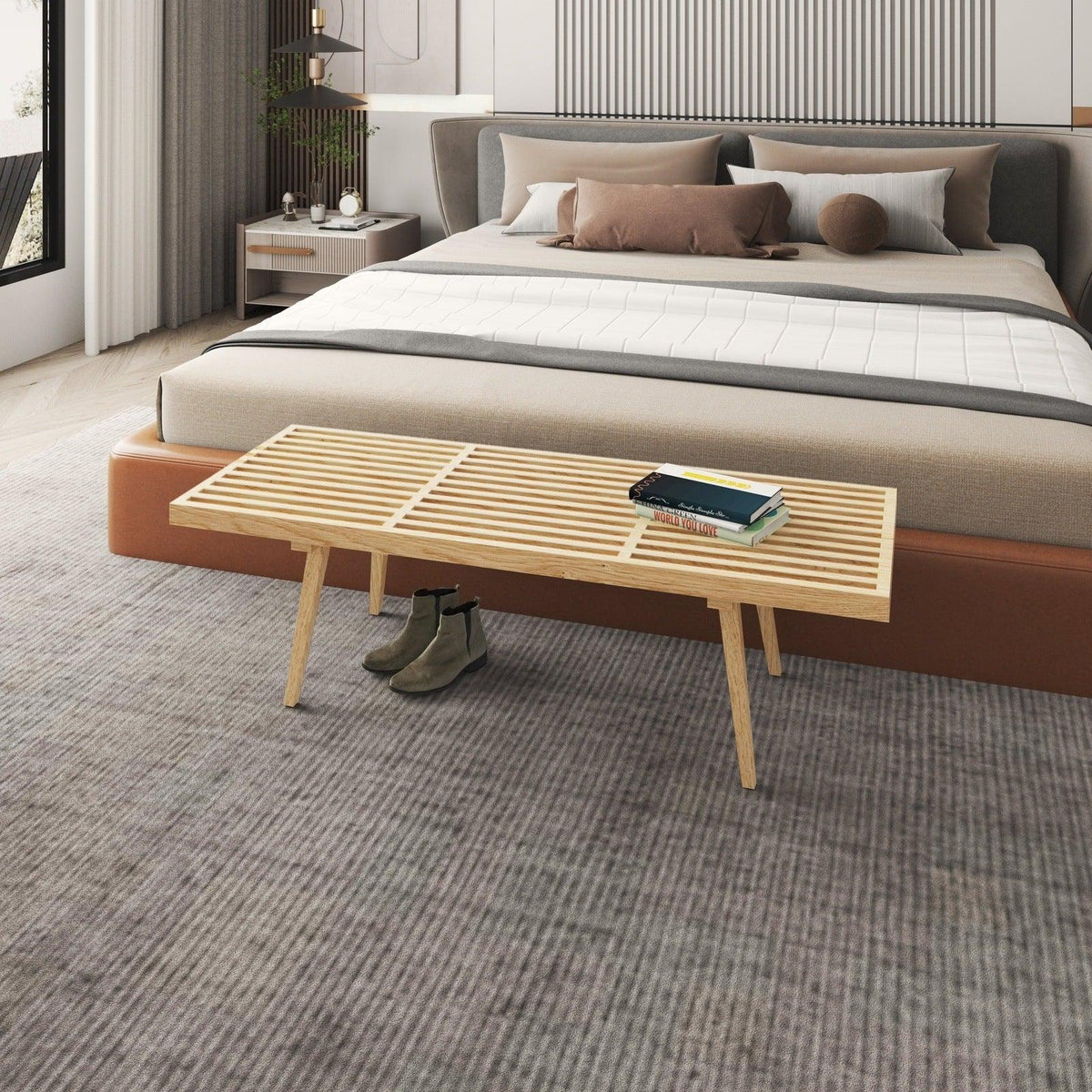 Mid-Century Inwood Platform Bench - Elax Furniture