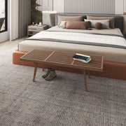 Inwood 5 Feet Platform Bench with Rubberwood Frame and Beech Wood Legs - Elax Furniture