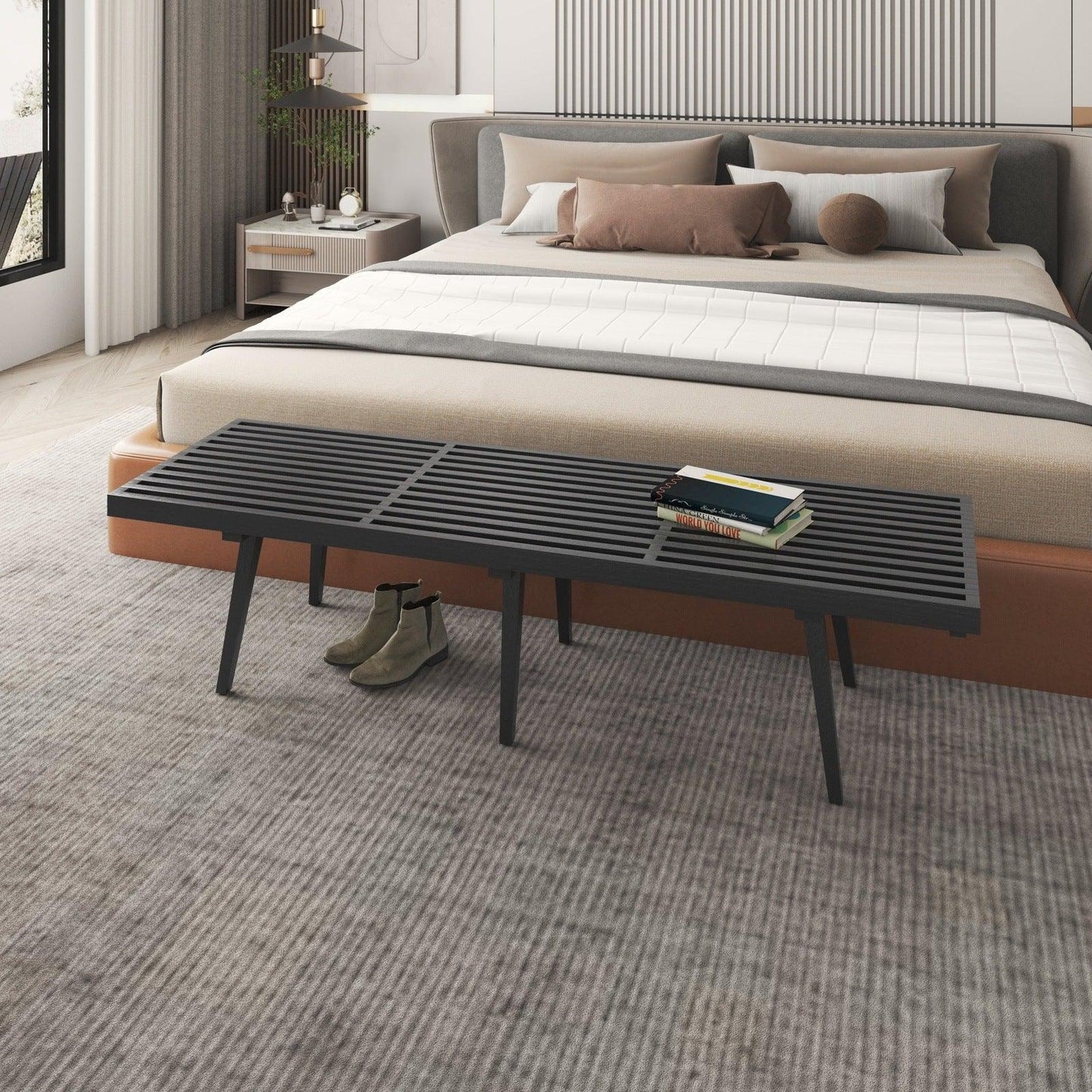 Mid-Century Inwood Platform Bench - Elax Furniture