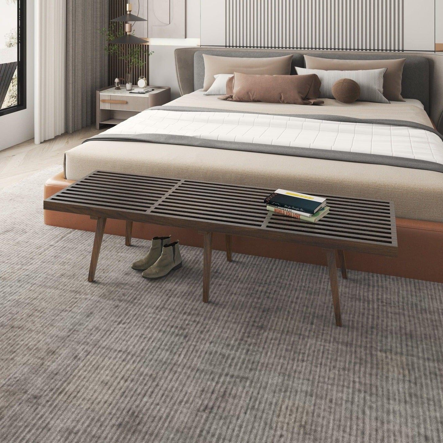 Mid-Century Inwood Platform Bench - Elax Furniture