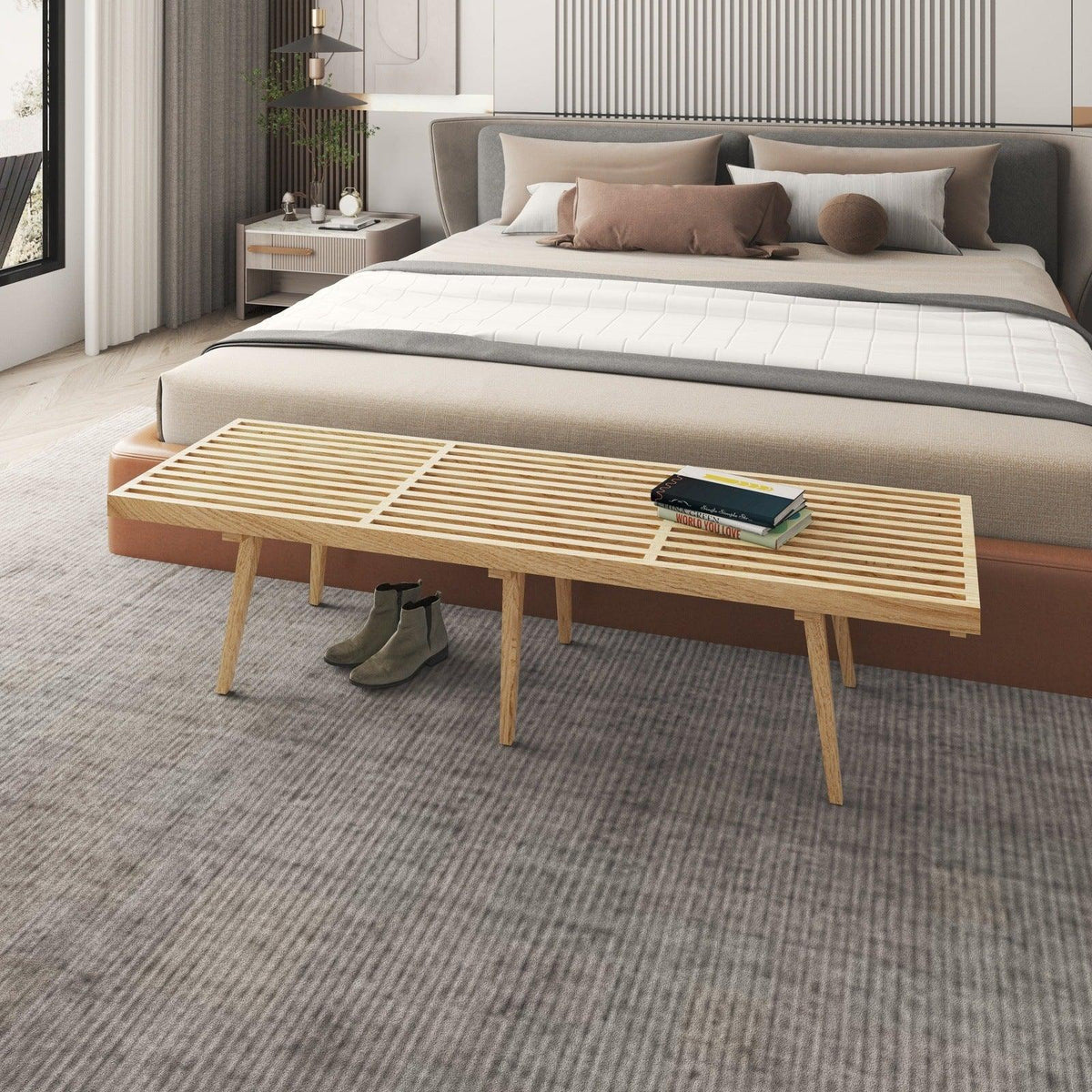 Mid-Century Inwood Platform Bench - Elax Furniture