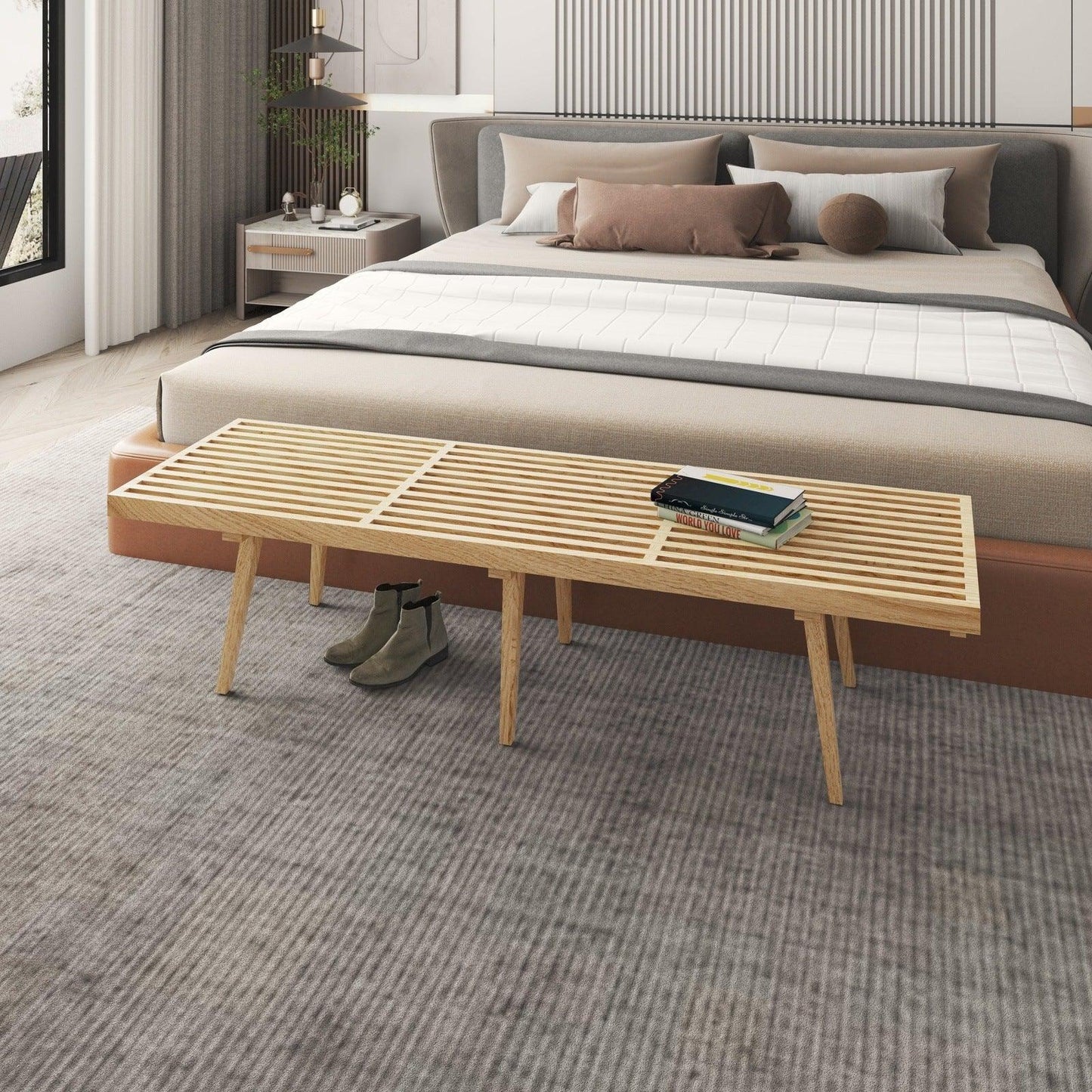 Mid-Century Inwood Platform Bench - Elax Furniture