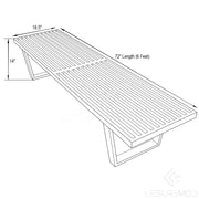 Mid-Century Inwood Platform Bench - Elax Furniture