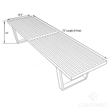 Mid-Century Inwood Platform Bench - Elax Furniture