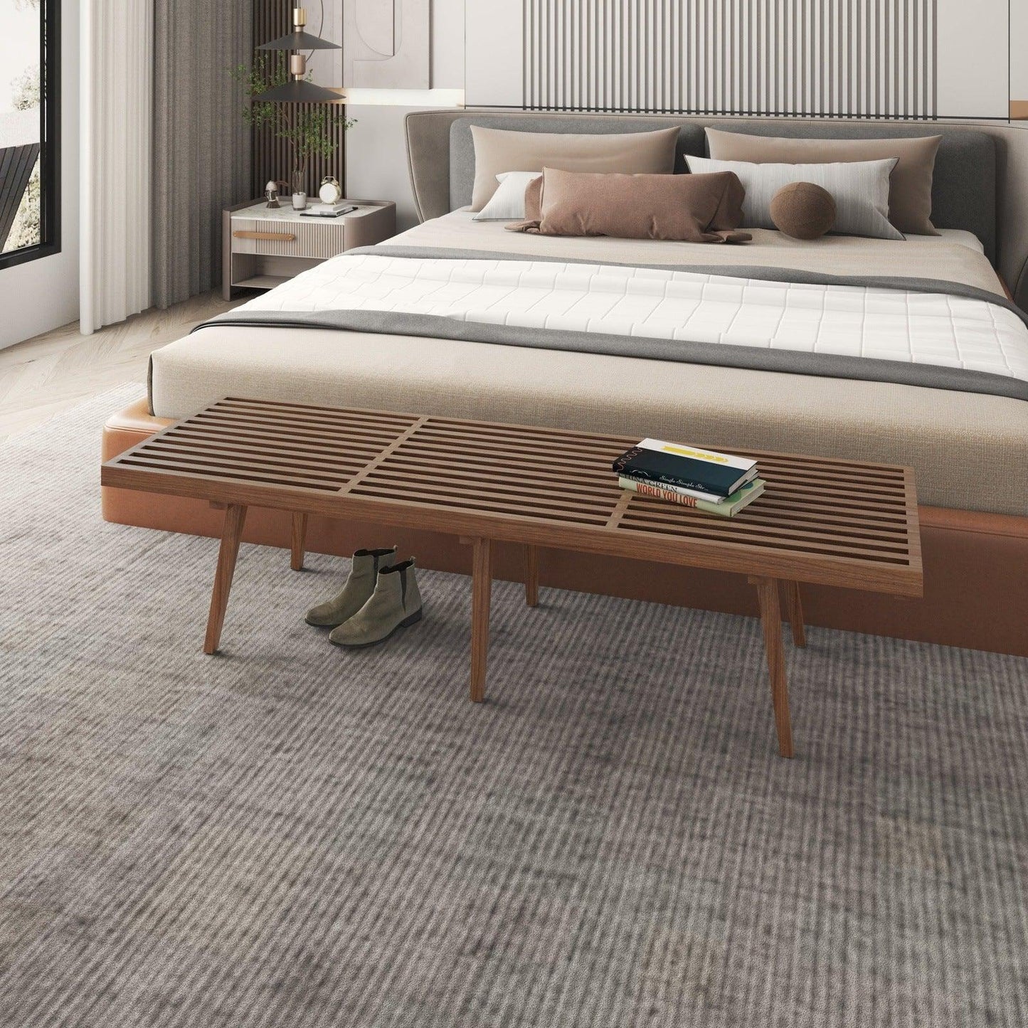 Mid-Century Inwood Platform Bench - Elax Furniture