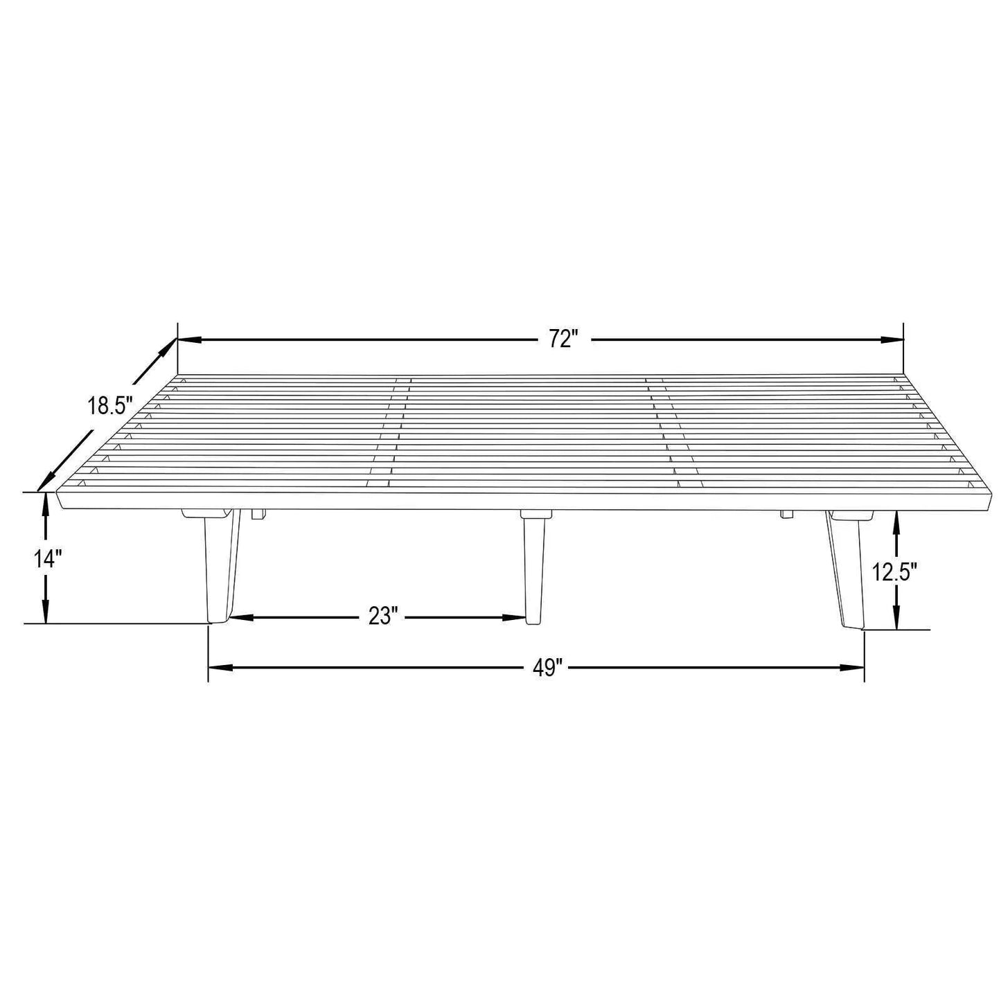Mid-Century Inwood Platform Bench - Elax Furniture