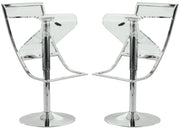 Napoli Transparent Acrylic Bar/Counter Stool, Set of 2 - Elax Furniture