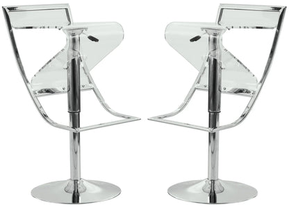 Napoli Transparent Acrylic Bar/Counter Stool, Set of 2 - Elax Furniture