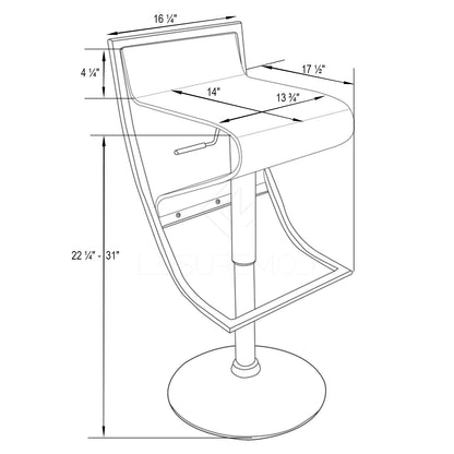 Napoli Transparent Acrylic Bar/Counter Stool, Set of 2 - Elax Furniture