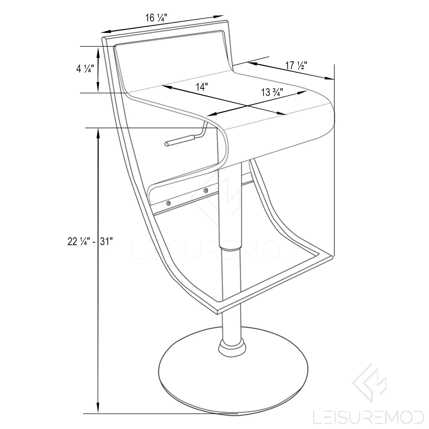 Napoli Transparent Acrylic Bar/Counter Stool - Elax Furniture