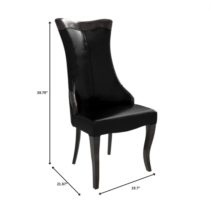 Novara Series Modern Dining Side Chair Upholstered in Leather/Velvet with Rubberwood Legs - Elax Furniture