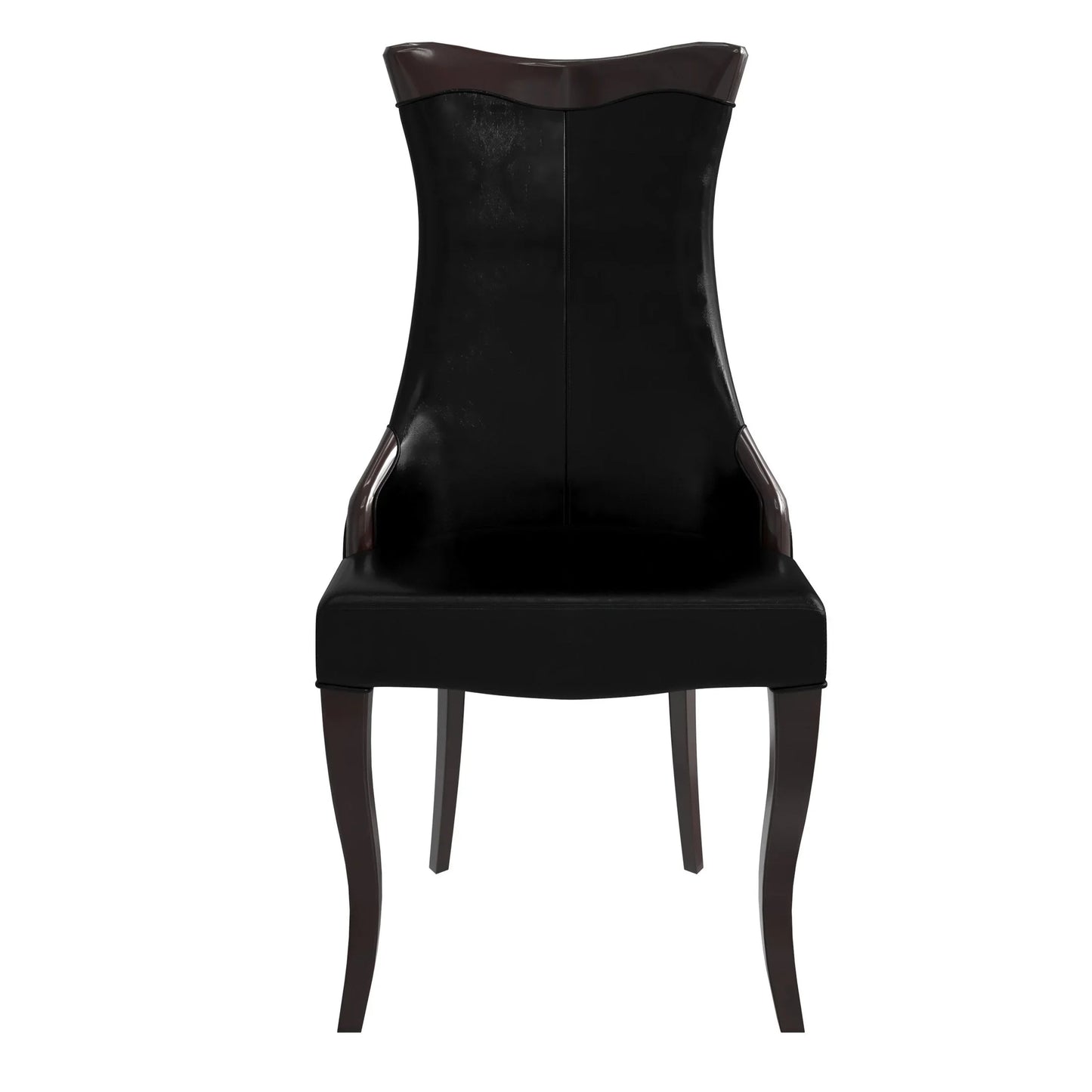 Novara Series Modern Dining Side Chair Upholstered in Leather/Velvet with Rubberwood Legs - Elax Furniture