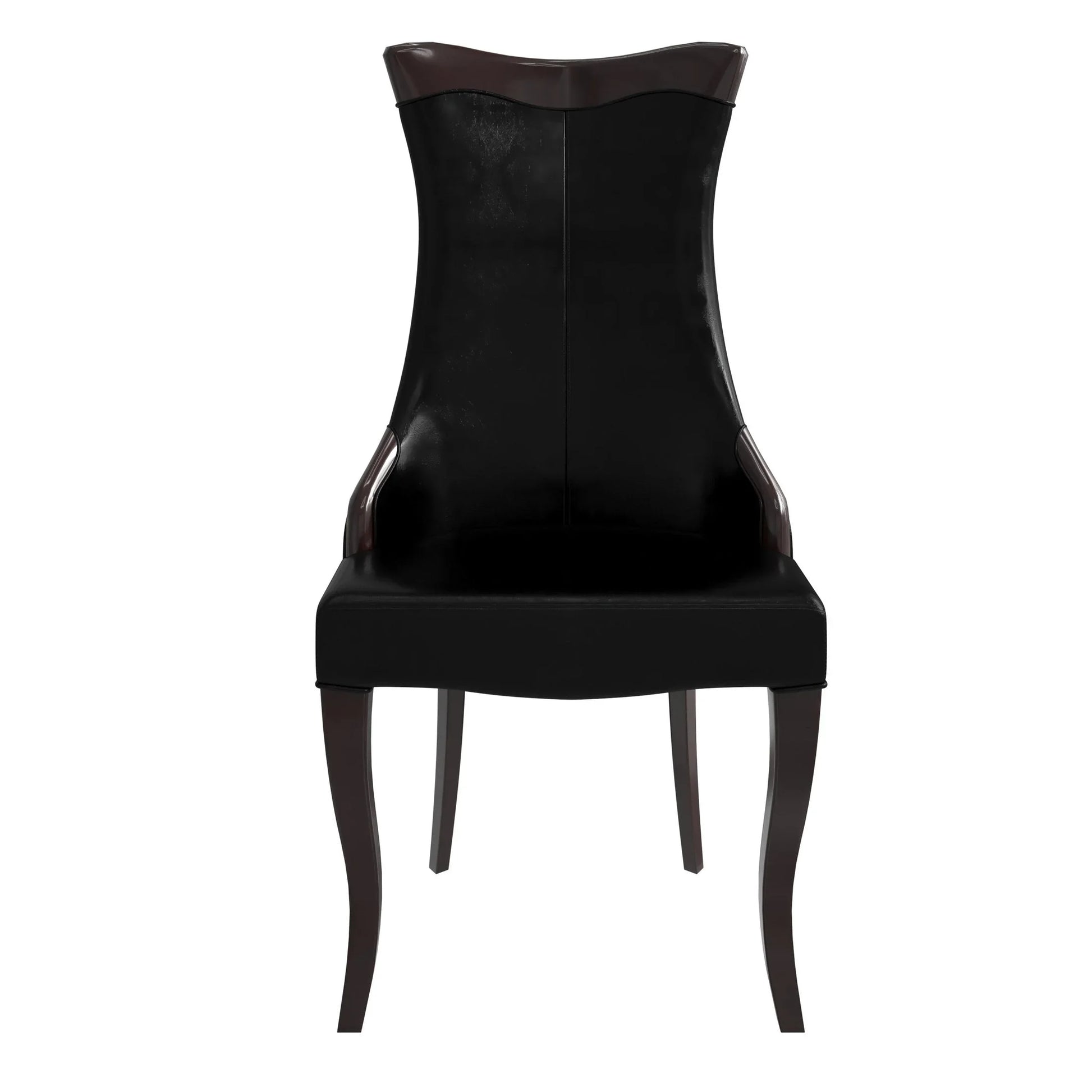 Novara Series Modern Dining Side Chair Upholstered in Leather/Velvet with Rubberwood Legs - Elax Furniture