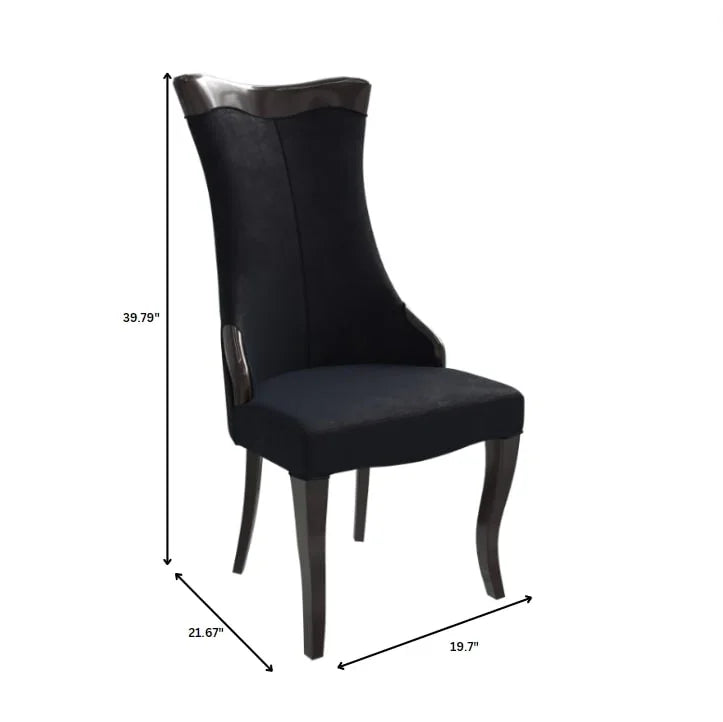 Novara Series Modern Dining Side Chair Upholstered in Leather/Velvet with Rubberwood Legs - Elax Furniture