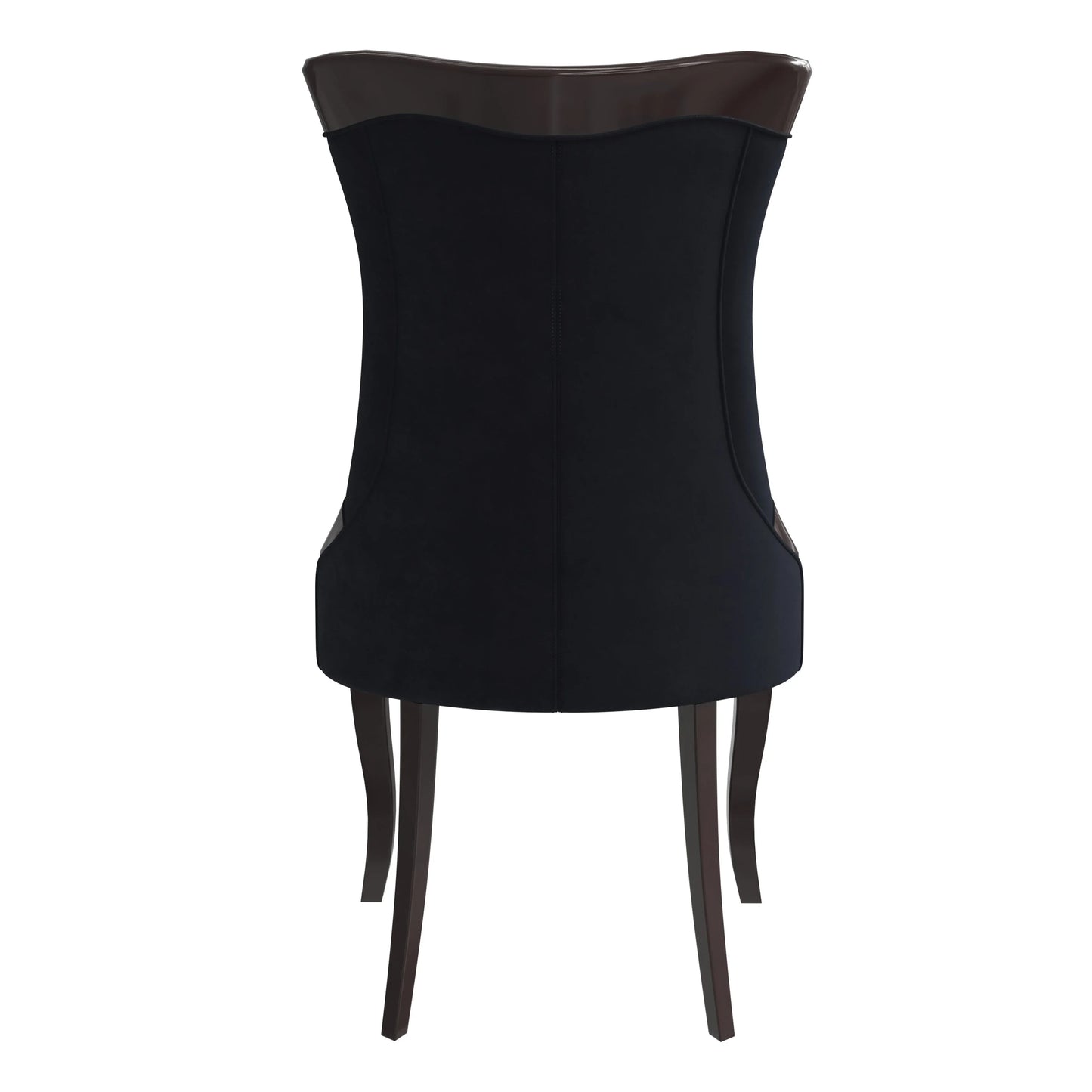 Novara Series Modern Dining Side Chair Upholstered in Leather/Velvet with Rubberwood Legs - Elax Furniture