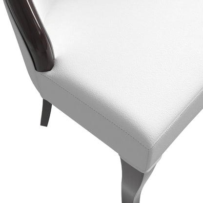 Novara Series Modern Dining Side Chair Upholstered in Leather/Velvet with Rubberwood Legs - Elax Furniture