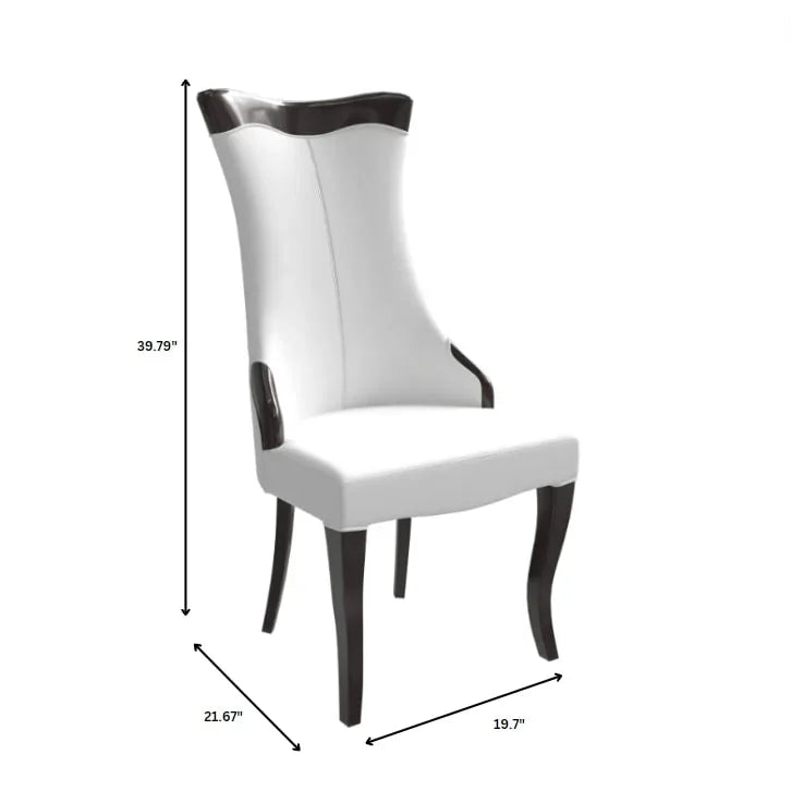 Novara Series Modern Dining Side Chair Upholstered in Leather/Velvet with Rubberwood Legs - Elax Furniture