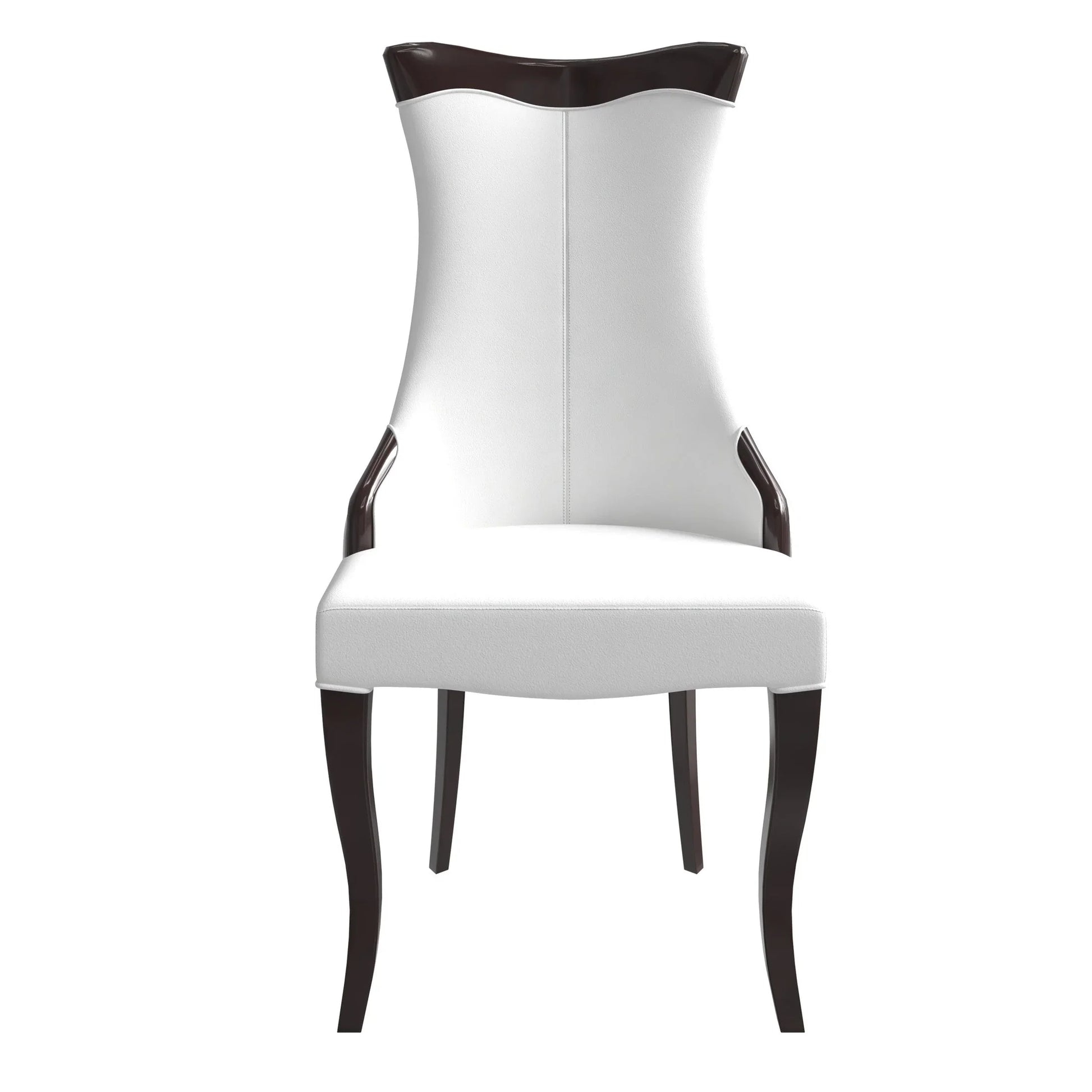 Novara Series Modern Dining Side Chair Upholstered in Leather/Velvet with Rubberwood Legs - Elax Furniture