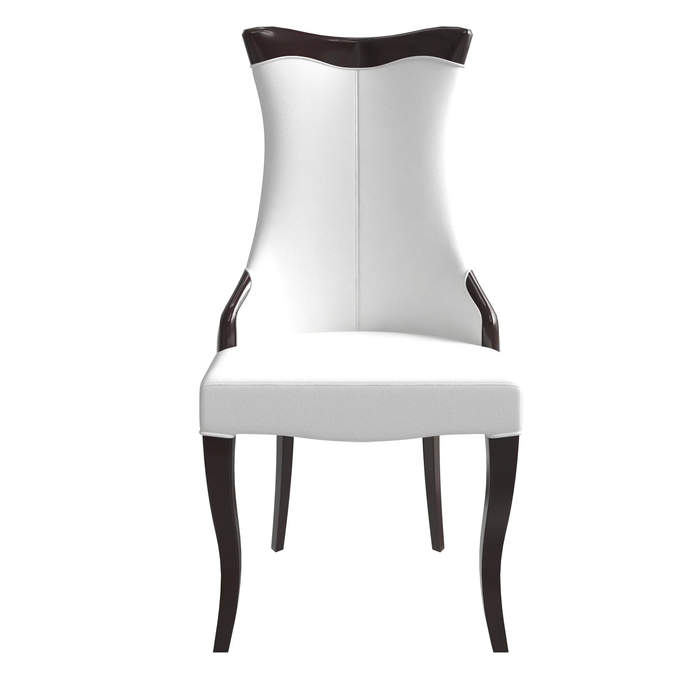 Novara Series Modern Dining Side Chair Upholstered in Leather/Velvet with Rubberwood Legs - Elax Furniture