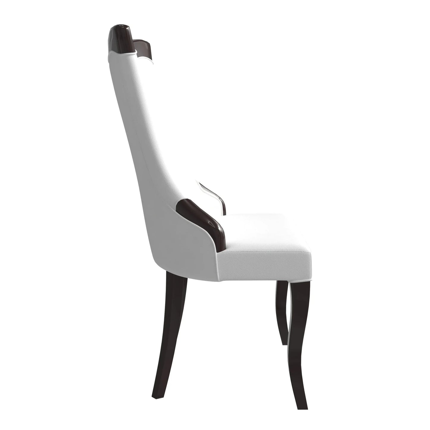 Novara Series Modern Dining Side Chair Upholstered in Leather/Velvet with Rubberwood Legs - Elax Furniture