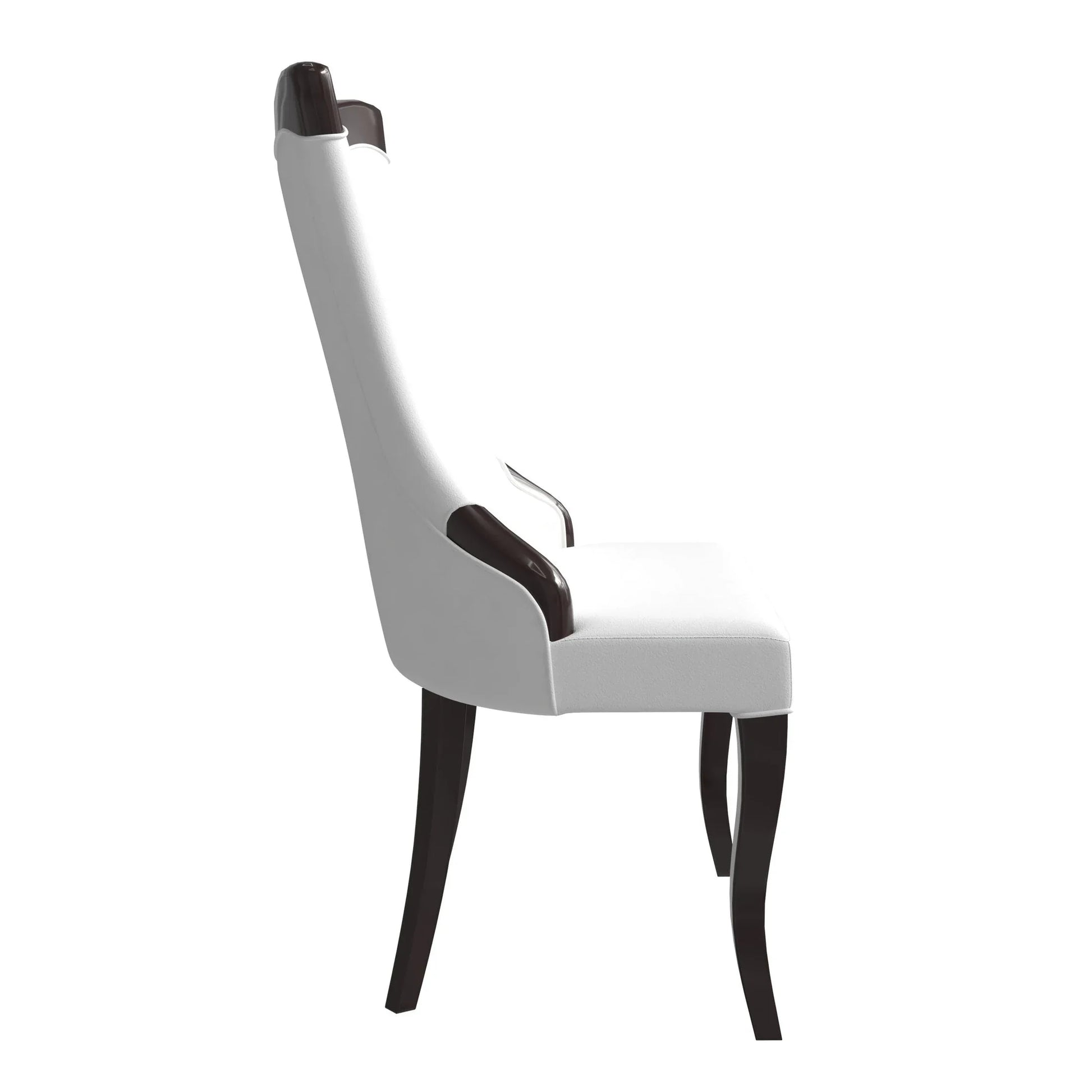 Novara Series Modern Dining Side Chair Upholstered in Leather/Velvet with Rubberwood Legs - Elax Furniture