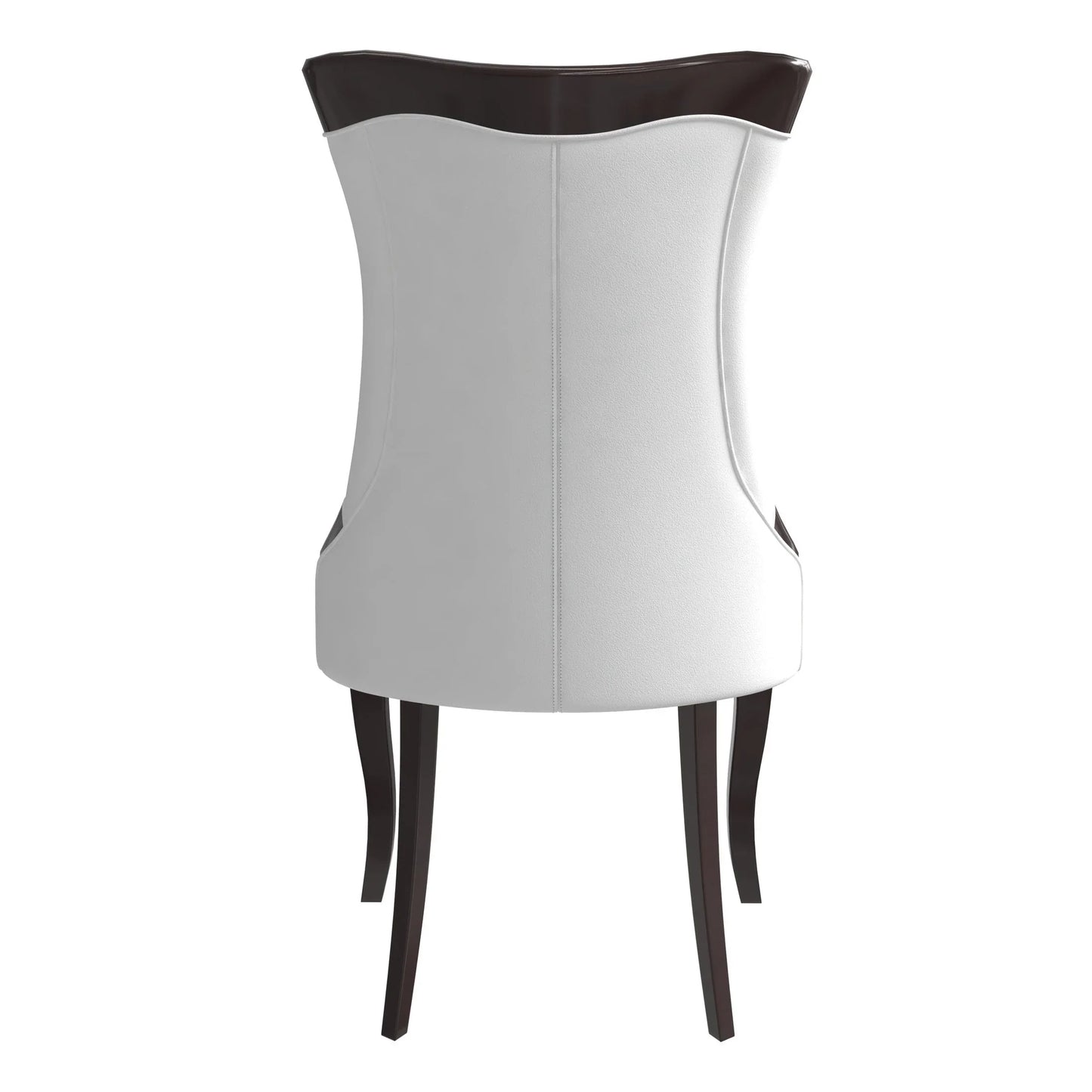 Novara Series Modern Dining Side Chair Upholstered in Leather/Velvet with Rubberwood Legs - Elax Furniture