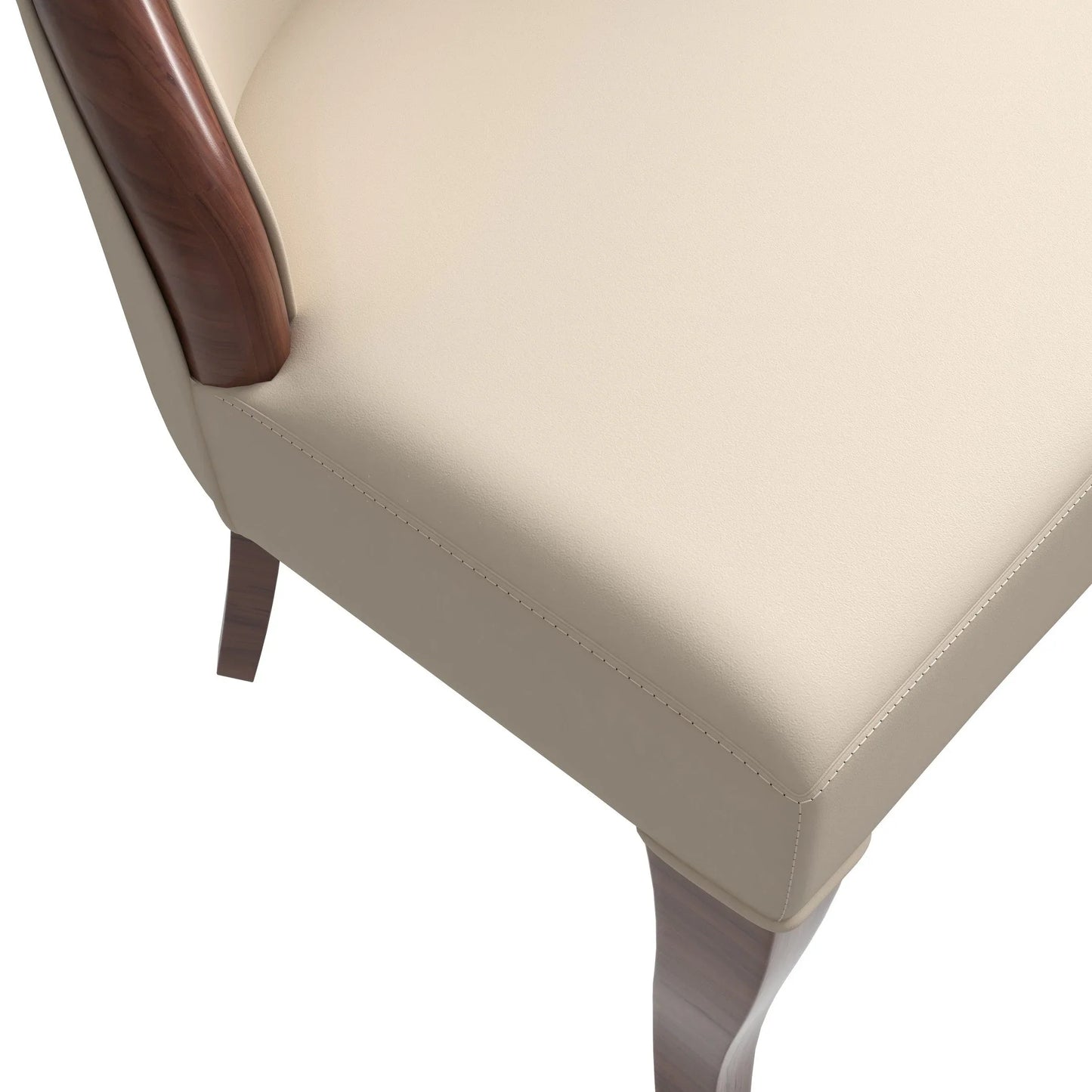 Novara Series Modern Dining Side Chair Upholstered in Leather/Velvet with Rubberwood Legs - Elax Furniture