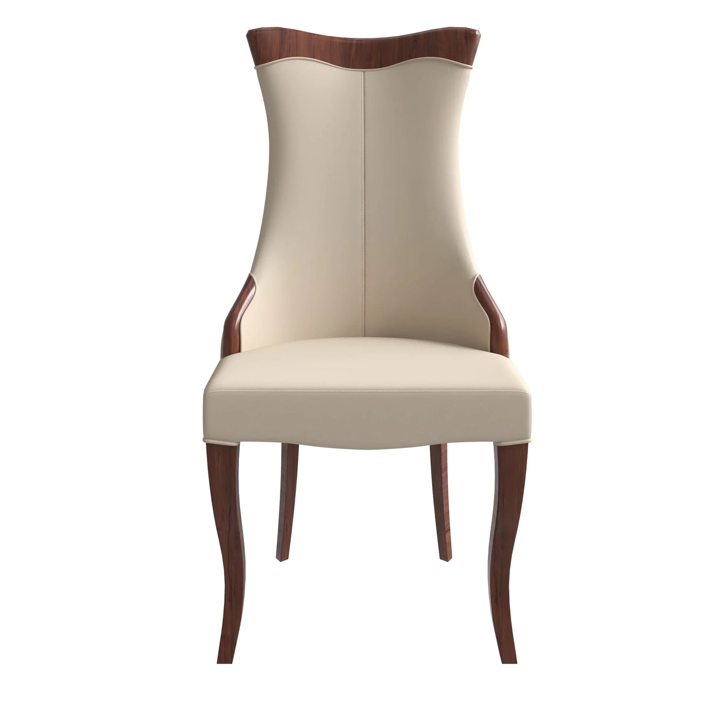 Novara Series Modern Dining Side Chair Upholstered in Leather/Velvet with Rubberwood Legs - Elax Furniture