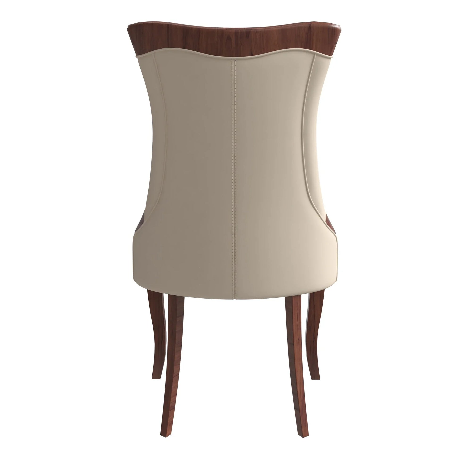 Novara Series Modern Dining Side Chair Upholstered in Leather/Velvet with Rubberwood Legs - Elax Furniture