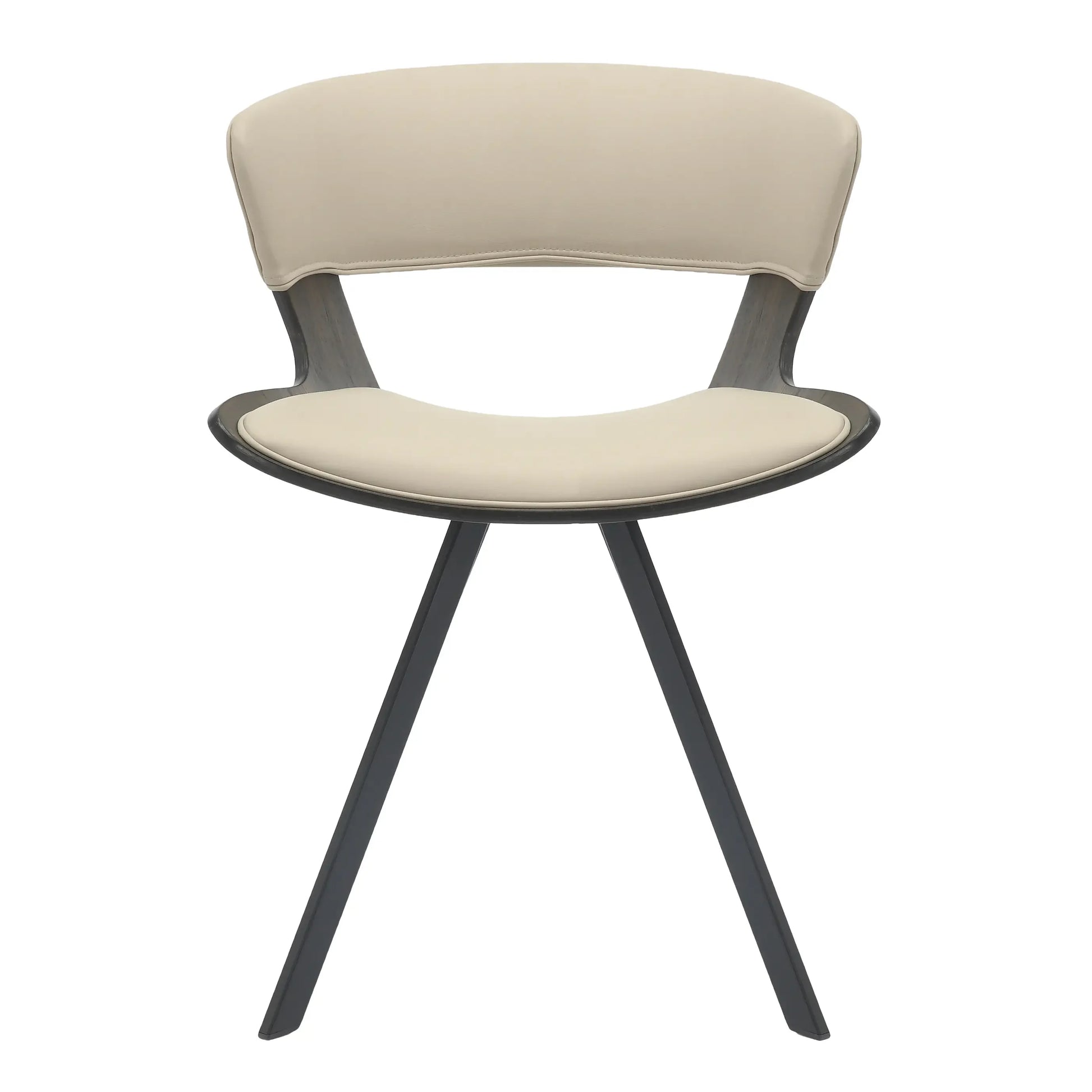 Nymia Upholstered Dining Chair with Saddle Seat and Iron Legs Set of 4 - Elax Furniture