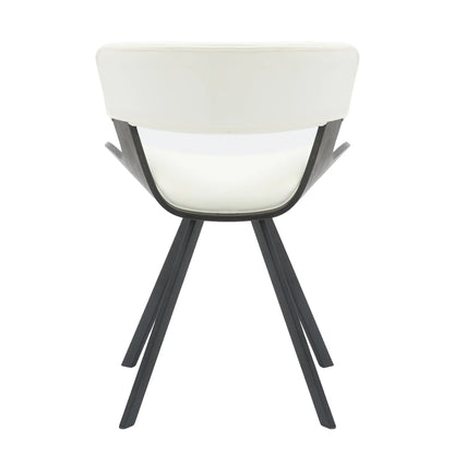 Nymia Upholstered Dining Chair with Saddle Seat and Iron Legs Set of 4 - Elax Furniture