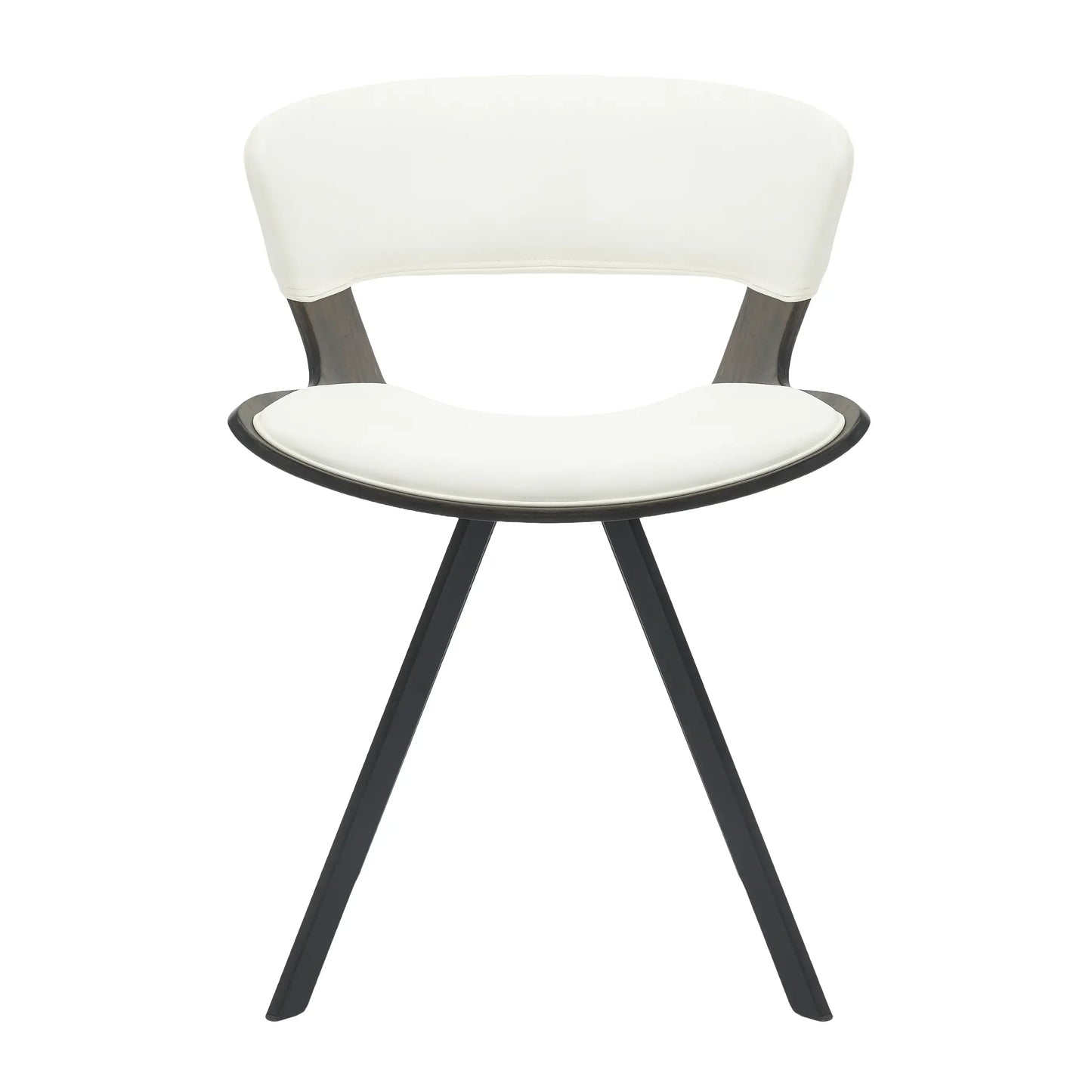 Nymia Upholstered Dining Chair with Saddle Seat and Iron Legs Set of 2 - Elax Furniture