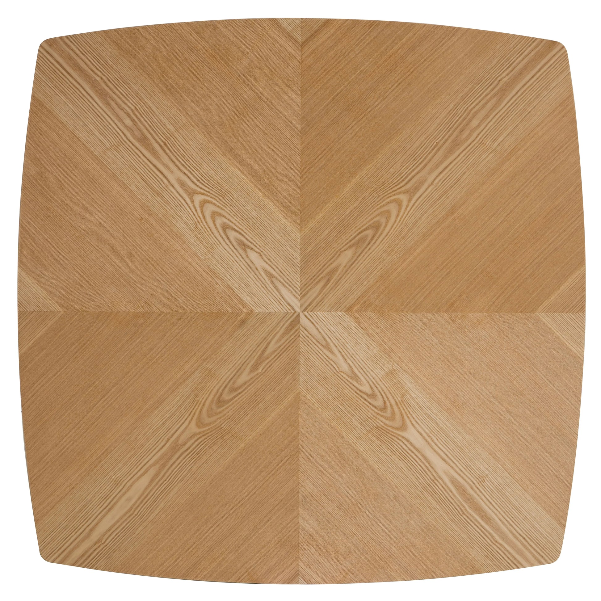 Zephry 5-Piece Dining Set with Square Wooden Table in Natural Wood and 4 Leather Dining Chairs - Elax Furniture