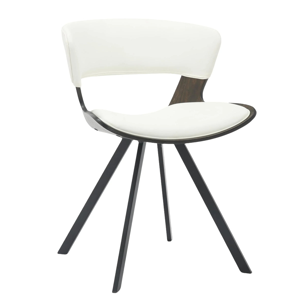 Zephry 5-Piece Dining Set with Square Wooden Table in Natural Wood and 4 Leather Dining Chairs - Elax Furniture