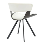 Zephry 5-Piece Dining Set with Square Dining Table White Sintered Stone Top and 4 Leather Dining Chairs - Elax Furniture