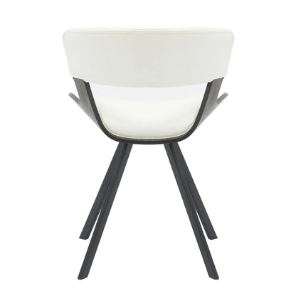 Zephry 5-Piece Dining Set with Square Dining Table White Sintered Stone Top and 4 Leather Dining Chairs - Elax Furniture