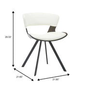 Zephry 5-Piece Dining Set with Square Dining Table White Sintered Stone Top and 4 Leather Dining Chairs - Elax Furniture